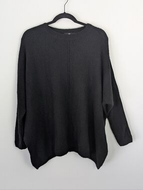 Jarbo Cashmere Asymmetrical Knit Sweater One Size Lagenlook Avant Garde Luxury